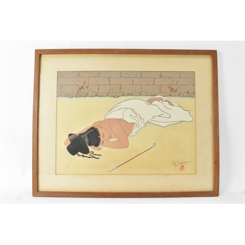 53 - Paul Jacoulet (French/Japanese, 1896–1960)
Retour d’un Banquet (Return from a Banquet), a colour woo... 