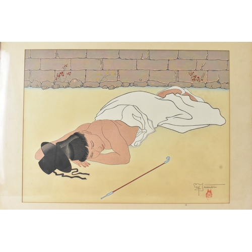 53 - Paul Jacoulet (French/Japanese, 1896–1960)
Retour d’un Banquet (Return from a Banquet), a colour woo... 