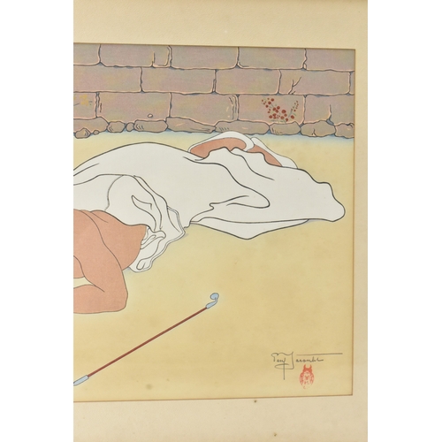 53 - Paul Jacoulet (French/Japanese, 1896–1960)
Retour d’un Banquet (Return from a Banquet), a colour woo... 