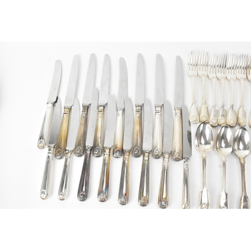 A Victorian collection of silver cutlery, by Chawner & Co (George ...