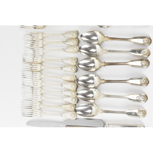 A Victorian collection of silver cutlery, by Chawner & Co (George ...