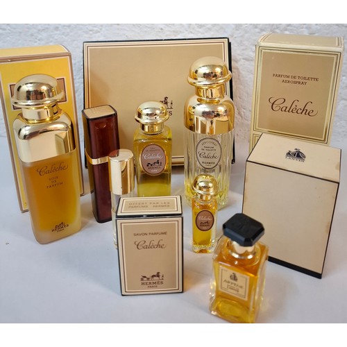 19 - Hermes- A collection of vintage fragrances to include an almost full 50ml bottle of Caleche Soie de ... 