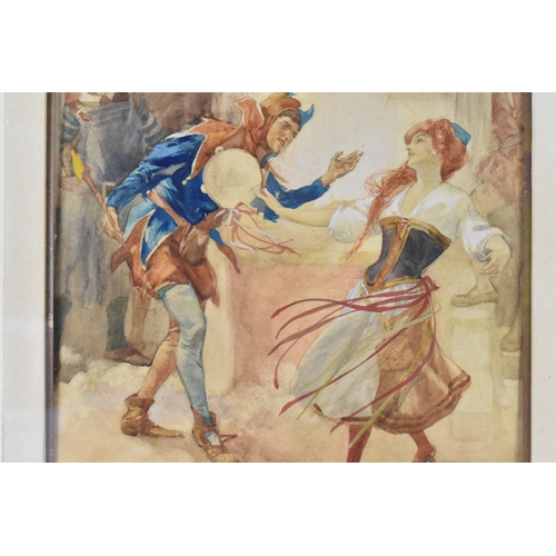 13 - William Russell Flint (1880-1969) A watercolour entitled 'I have a song to sing O', Yeoman of the Gu... 