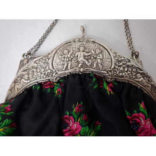 35 - Mixed fashion accessories to include a Moschino patchwork silk scarf with designer name to black bor... 