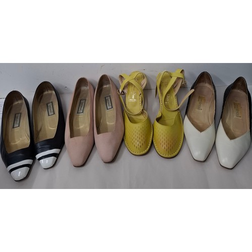 14 - Christian Dior & Versace- A pair of late 20th Century unworn Dior green leather wedge heel sandals s... 