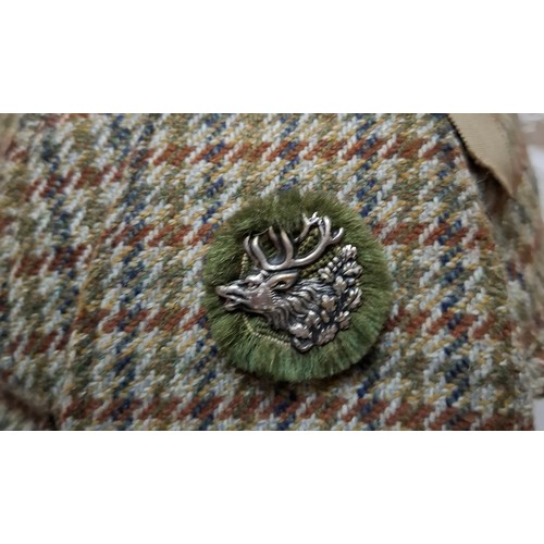 60 - Vintage hunting and deerstalker hats to include a German Terzel green cord hat with 2 hunting relate... 
