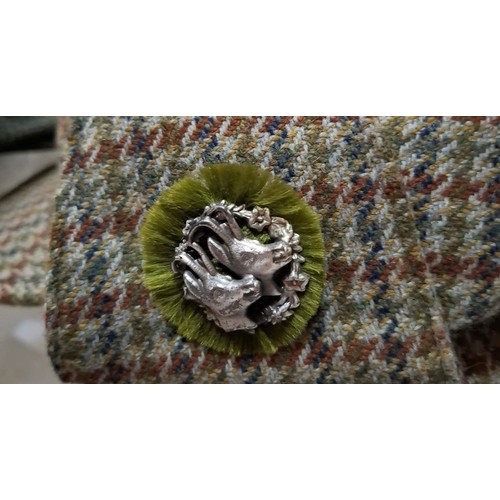 60 - Vintage hunting and deerstalker hats to include a German Terzel green cord hat with 2 hunting relate... 