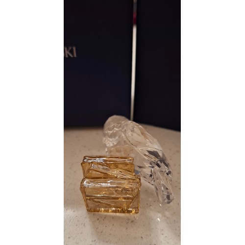 12 - Tiffany and Swarovski- A Sterling silver Tiffany & Co heart shaped perfume flask inscribed with the ... 