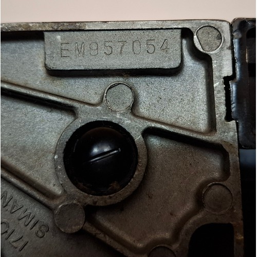 46 - A 1957 Singer Feather weight 222K electric sewing machine serial no:EM957054 with case and accessori... 