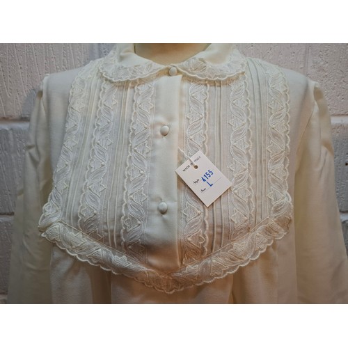 49 - A vintage Harrods cream ladies wool mix nightgown, size Large in original Harrods box with original ... 