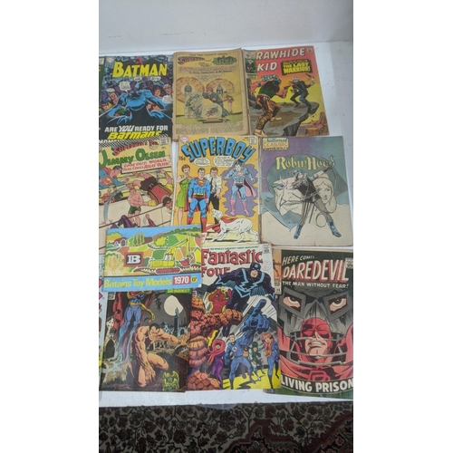 A collection of vintage comics to include Marvel examples such as ...