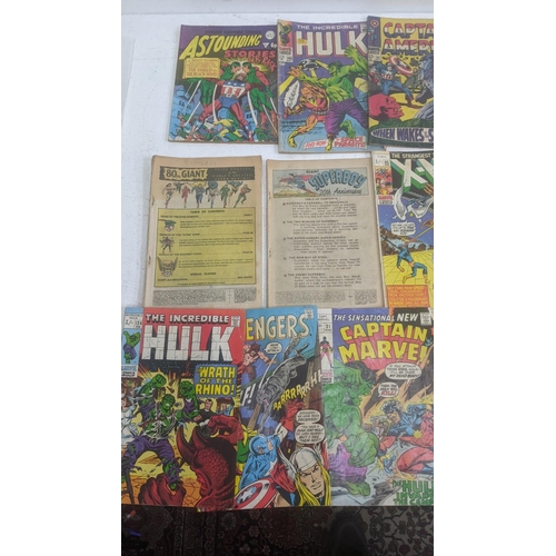 A collection of vintage comics to include Marvel examples such as ...