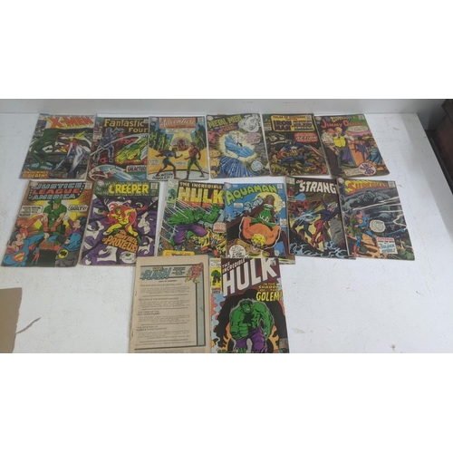 A collection of vintage comics to include Marvel examples such as ...