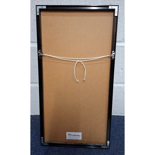 43 - A 20th Century Chinese embroidered panel depicting a festival on water with multiple figures and dra... 