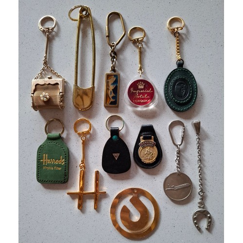 Late 20th Century collectors key rings to include Harrods together with ...