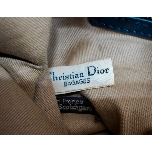 15 - Christian Dior & Fendi- A late 1960's Dior Trotter bag in iconic Dior Oblique design having navy lea... 