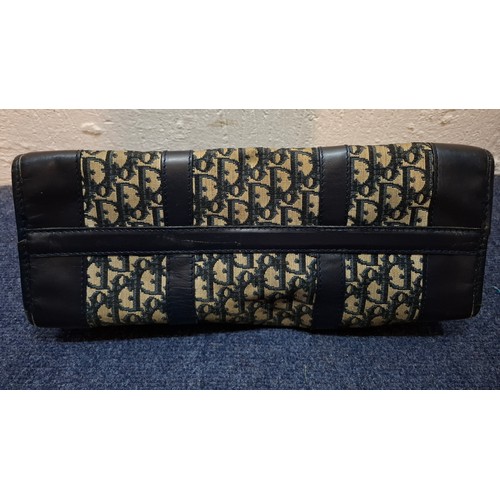 15 - Christian Dior & Fendi- A late 1960's Dior Trotter bag in iconic Dior Oblique design having navy lea... 