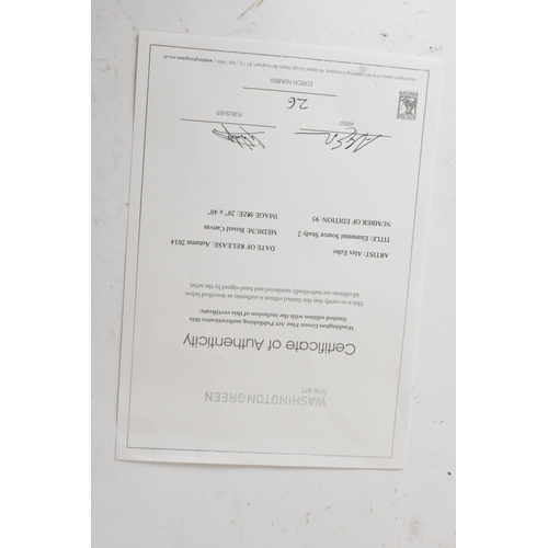 19 - Alex Echo (B.1958) A boxed canvas entitled 'Elemental Source Study 2', limited edition numbered 26/9... 