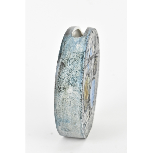 5 - A small Troika pottery wheel vase, designed by Linda Taylor, circa 1970s, of circular form with text... 