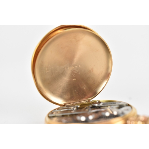 21 - A late 19th/early 20th century 18ct gold open face pocket watch, by Pateck Genève, no. 10365, the wh... 