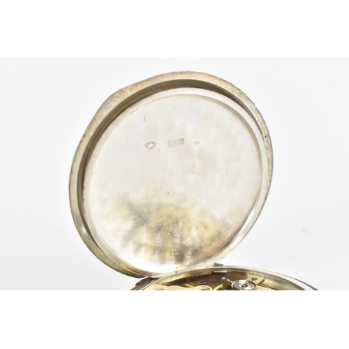 22 - An early 20th century continental silver open-face pocket watch, signed A. Quinet, Ledelinsart, the ... 