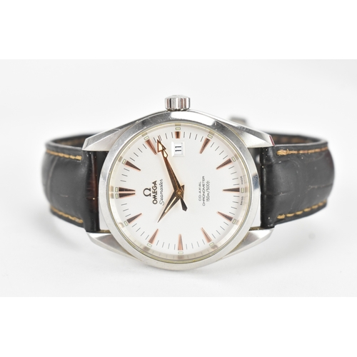 24 - An Omega Seamaster Aqua Terra Co-Axial Chronometer, automatic, gents, stainless steel wristwatch, wa... 