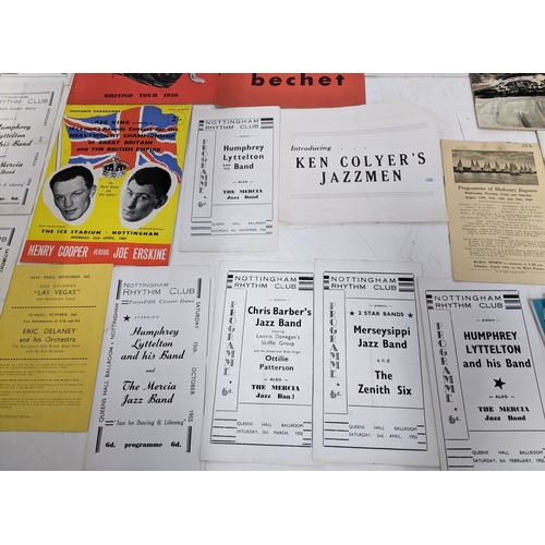 168 - A group of late 1950s and 1960s motor racing, motor cycling, music and jazz programmes, and others, ... 