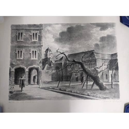 189 - Edward Ardizzone (1900-1979) - The Old Charterhouse/Charterhouse School - Scholar's Court - two sign... 