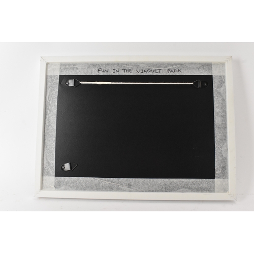 15 - Gordon Barker (contemporary Devon artist), acrylic on board, entitled 'Fun in the Viaduct Park', sig... 