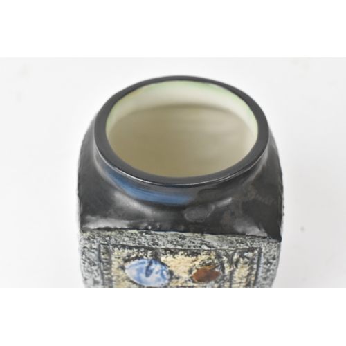 20 - A Troika pottery marmalade pot by Jane Fitzgerald, having geometric designs in relief and incised on... 
