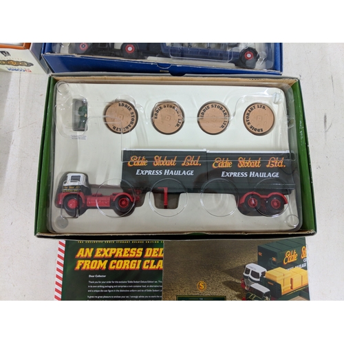 196 - Corgi Classics to include U.S. Road Transporter, Pickfords and Eddie Stobbart set, Gulf tanker, Atki... 