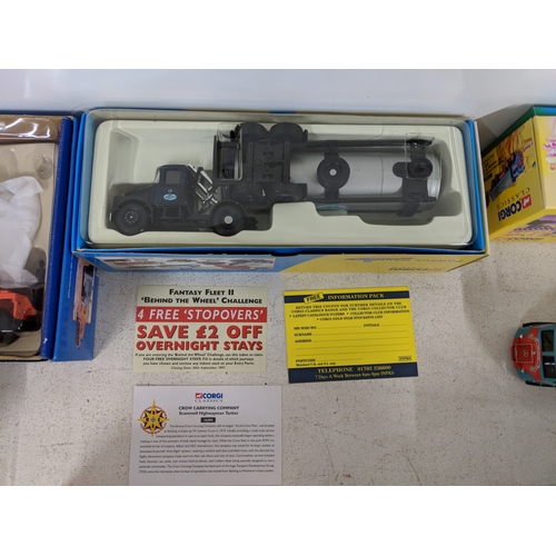 196 - Corgi Classics to include U.S. Road Transporter, Pickfords and Eddie Stobbart set, Gulf tanker, Atki... 