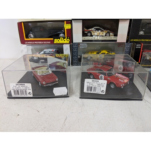202 - Thirty boxed model cars to include Skid Lancia Fulvia, an Ixo model or a rally Mitsubishi Lancer, Di... 