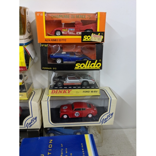 202 - Thirty boxed model cars to include Skid Lancia Fulvia, an Ixo model or a rally Mitsubishi Lancer, Di... 