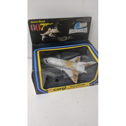 230 - Boxed Corgi James Bond related diecast model vehicles to include a 649 Space Shuttle from Moonraker ... 