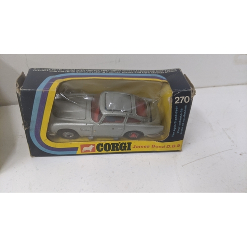230 - Boxed Corgi James Bond related diecast model vehicles to include a 649 Space Shuttle from Moonraker ... 