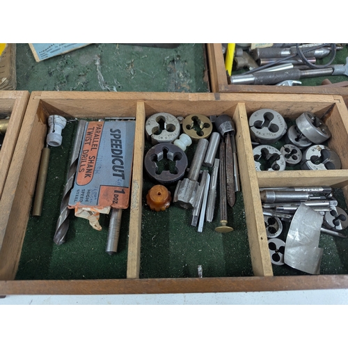 48 - A machinist wood tool box A/F to include vintage taps and dies and others
Location: A4F
If there is ... 