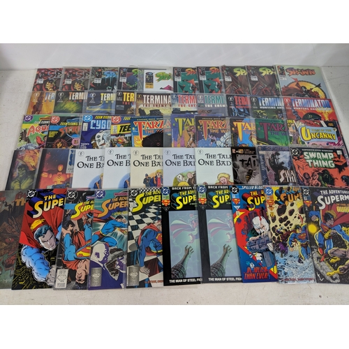 218 - Comics, mainly from the 1980s to include Superman, Swamp Thing, Supergirl, Spiderman, Spawn, Starman... 