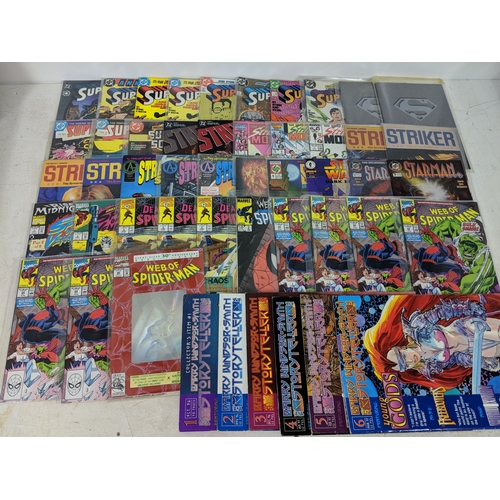 218 - Comics, mainly from the 1980s to include Superman, Swamp Thing, Supergirl, Spiderman, Spawn, Starman... 