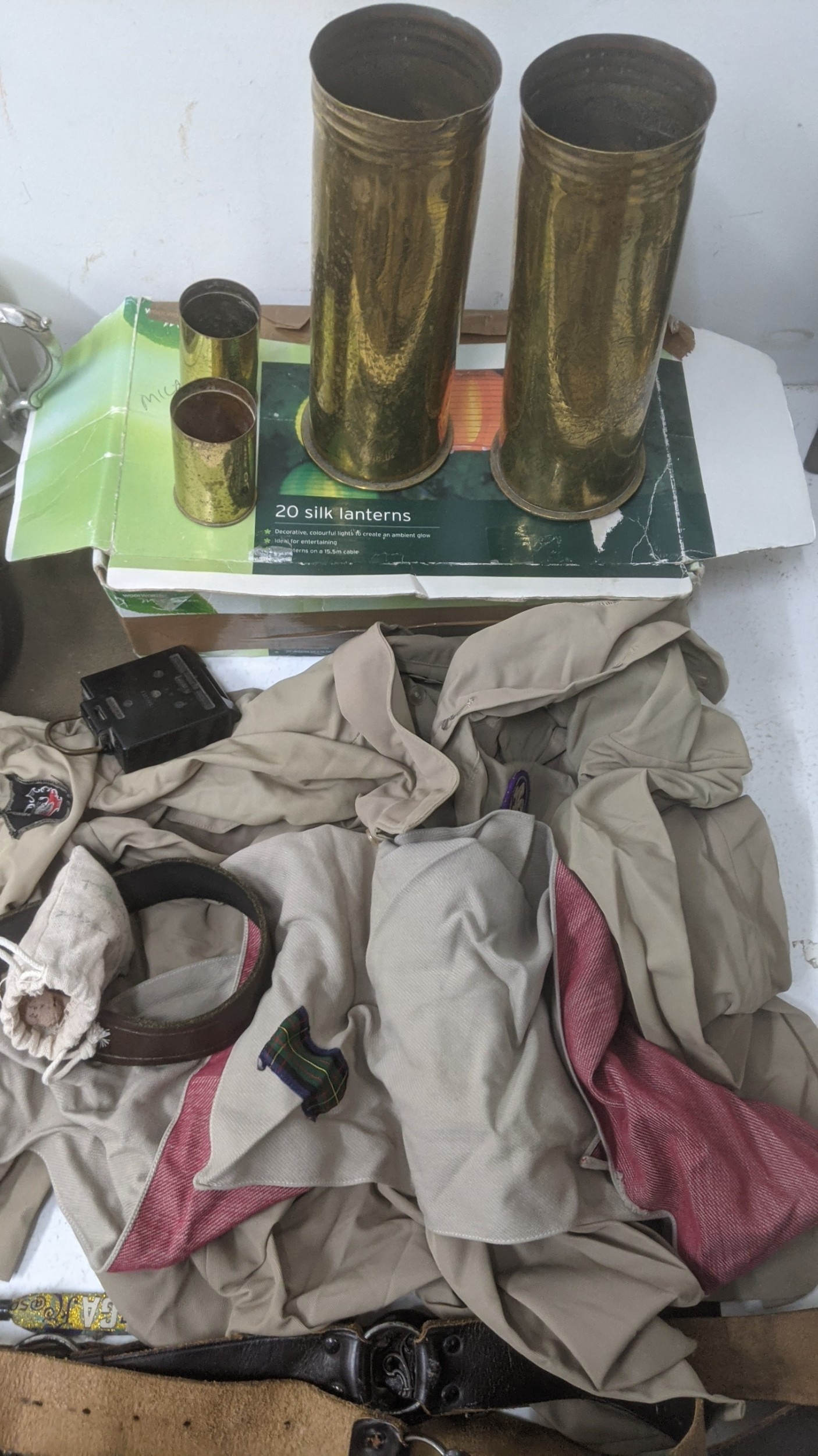 Scouting and militaria collectables to include a Beeches Scout Leader ...