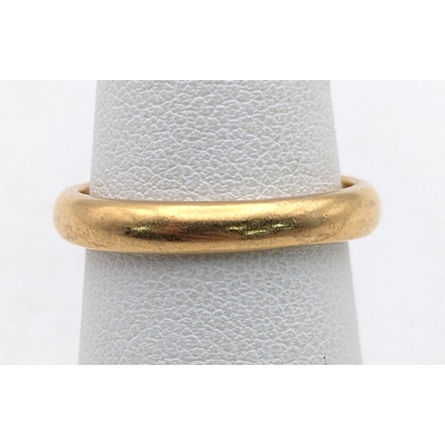 66 - A yellow gold wedding band tested as 18ct gold, size N 1/2, 5.6g
Location:R1
If there is no conditio... 