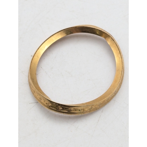98 - Part of a yellow metal frame, tested as 18ct gold, 1g
Location:C6
If there is no condition report sh... 