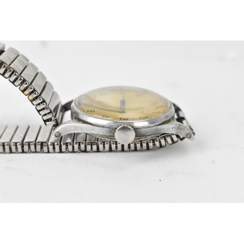 1 - An Omega military issue wristwatch, manual-wind, gents, stainless steel, circa 1939, the dial with A... 