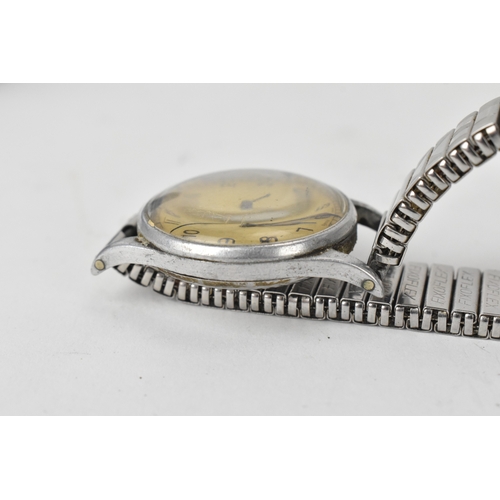 1 - An Omega military issue wristwatch, manual-wind, gents, stainless steel, circa 1939, the dial with A... 