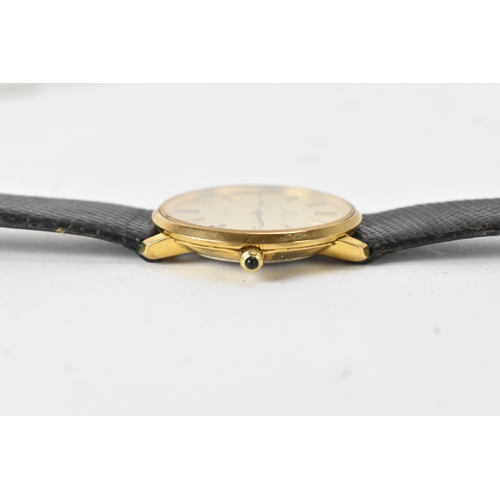 10 - An Omega De Ville, manual wind, gents, gold-plated wristwatch, circa 1970s, the champagne dial with ... 