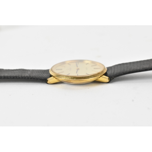 10 - An Omega De Ville, manual wind, gents, gold-plated wristwatch, circa 1970s, the champagne dial with ... 