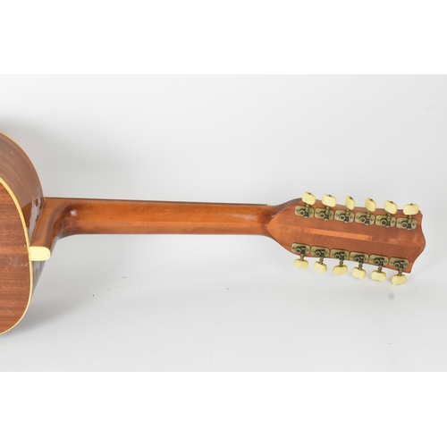 146 - A vintage 1966 Hofner 12 string acoustic guitar with electric plugin option and volume and tone cont... 