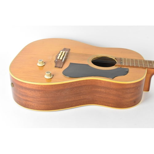 146 - A vintage 1966 Hofner 12 string acoustic guitar with electric plugin option and volume and tone cont... 