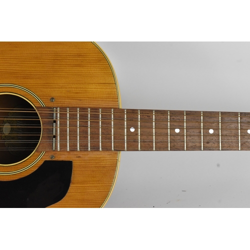 146 - A vintage 1966 Hofner 12 string acoustic guitar with electric plugin option and volume and tone cont... 