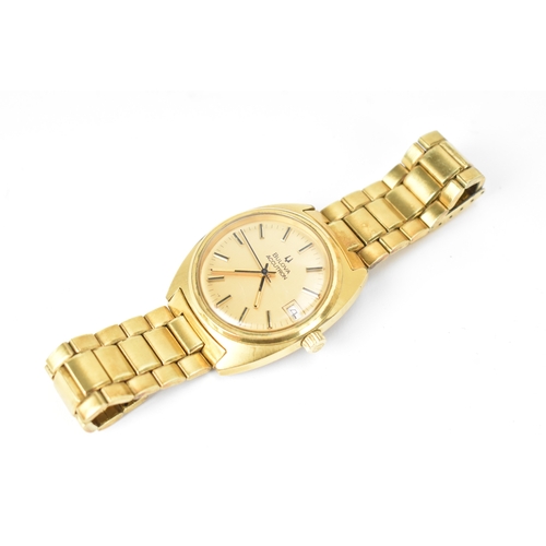 16 - A Bulova Accutron N4, electronic tuning fork, gents, gold-plated wristwatch, circa 1970s, the champa... 